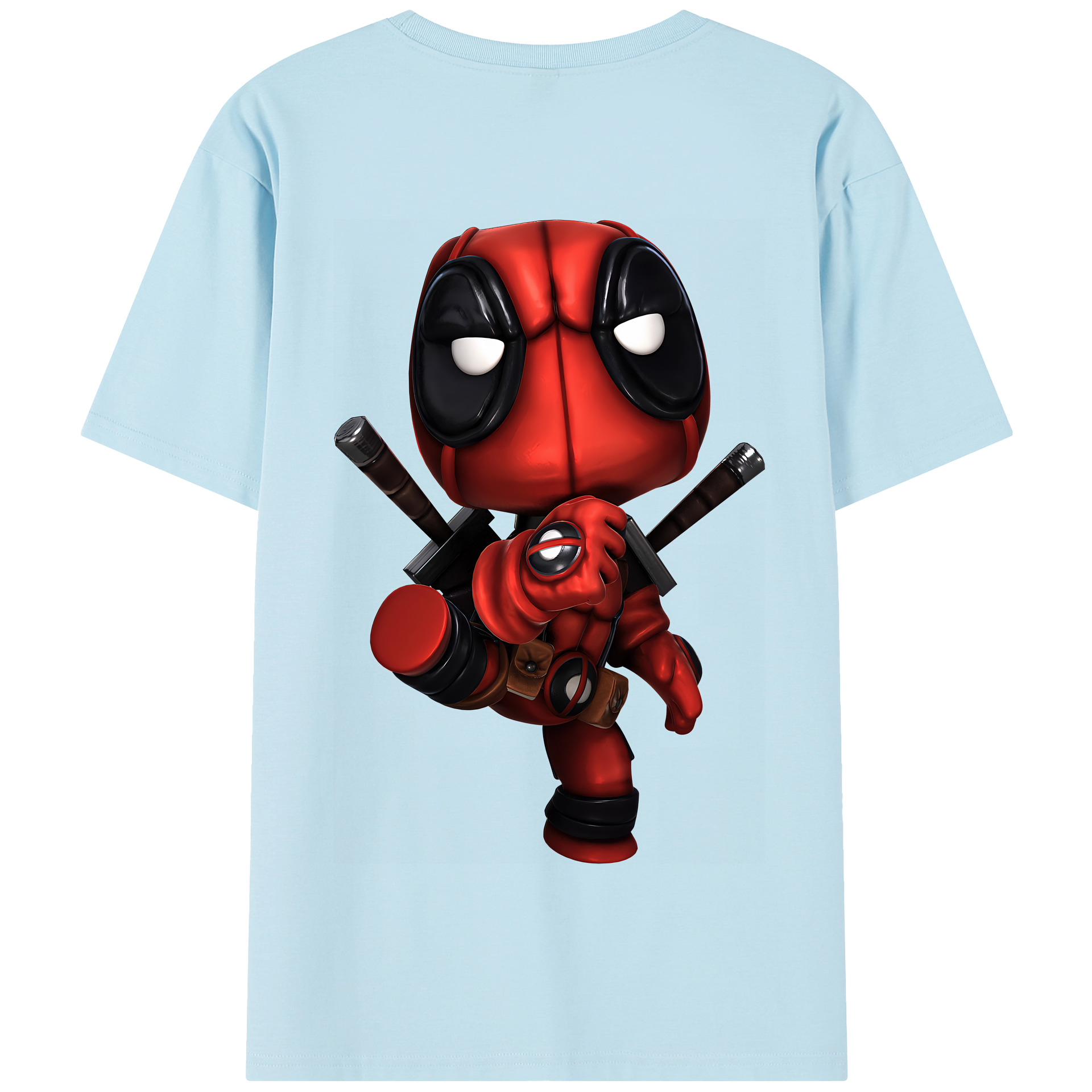 （画像用） Deadpool デッドプール 綿100％半袖Tシャツ（背面プリント）